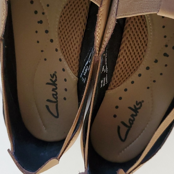 Clarks Light Brown Leather Mesh Walking Shoes Size 10M NWOT'S - Picture 5 of 7